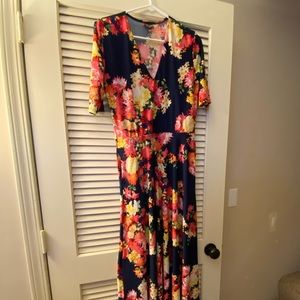 Agnes & Dora Austen Floor Length, Floral Dress